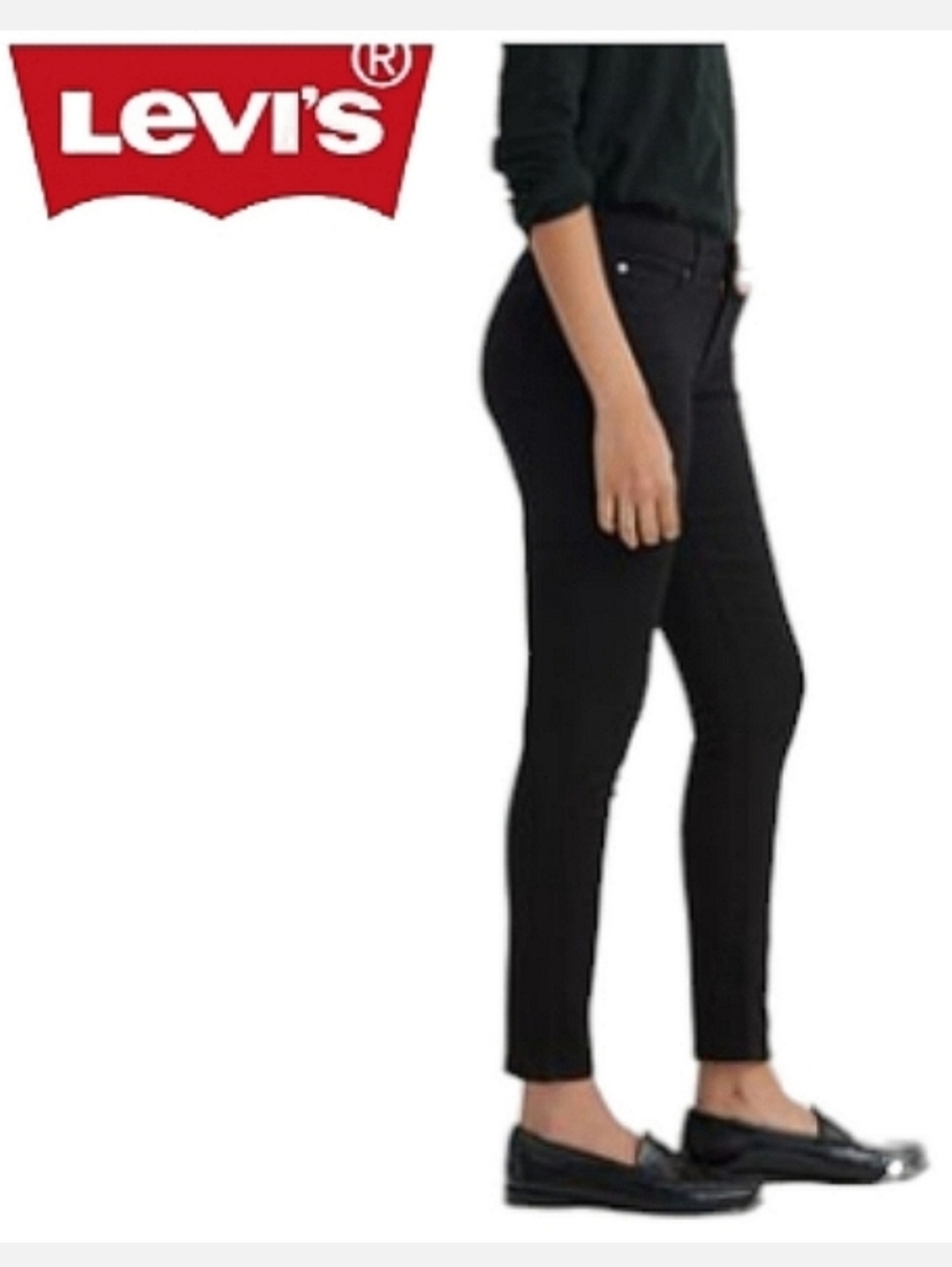 LEVI'S 711 Women's Black Skinny Jeans Sz 28x29